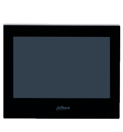 DAHUA KTP03 - Kit de Videportero IP/ Monitor de 7 Pulgadas. Frente de Calle y Switch PoE/ 6&1 E&S de Alarma/ Frente de Calle IP65/ IR/ Apertura Remota / Switch de 4 Puertos PoE 10/100/ 2 Puertos Uplink/ Controla 1 Puerta/