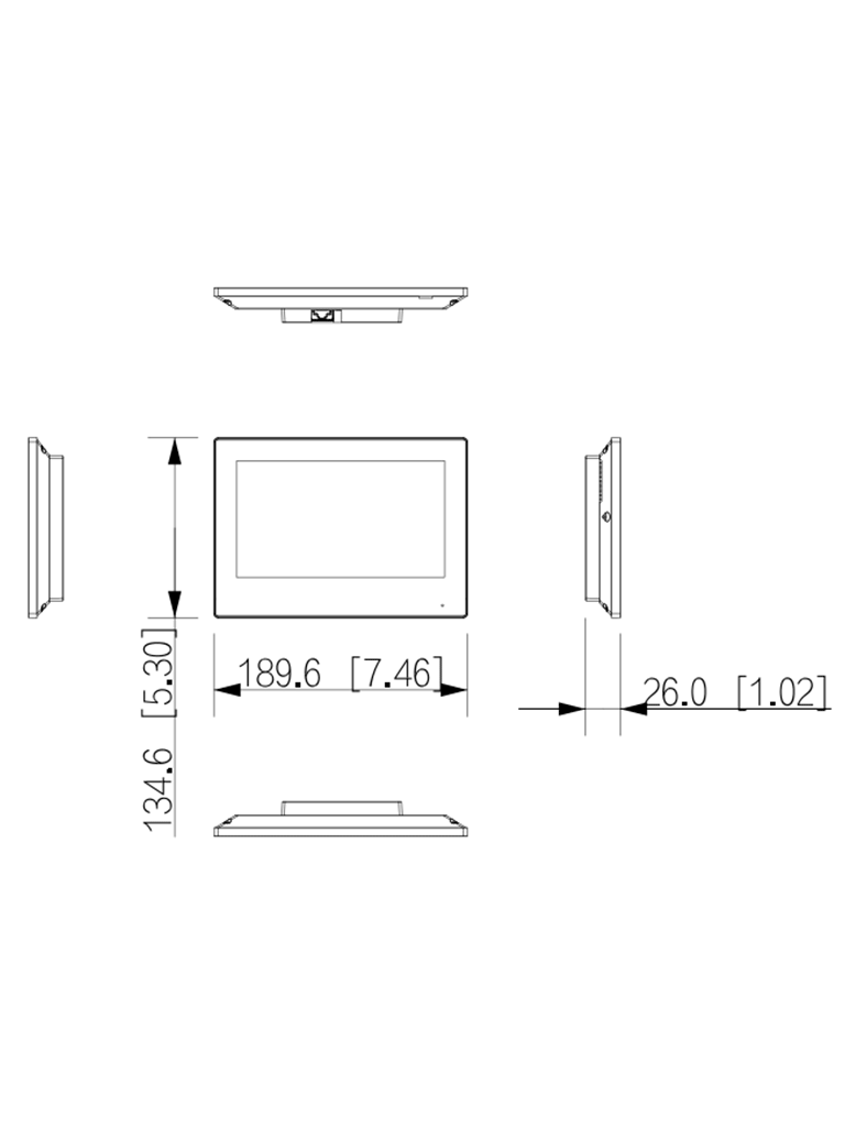 DAHUA KTW02 - Kit de Videoportero IP Wifi/ Monitor de 7 Pulgadas Wifi/ 6&1 E&S de Alarma/ Soporta PoE/ Frente de Calle con Cámara de 2 Megapixeles/ Ranura MicroSD/ Apertura de Puerta/ Soporta Hasta 3000 Tarjetas/ IP65/ #LoNuevo