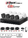 DAHUA KITXVR1B04-I1MP-2.8 - Kit de 4 Canales de 1 Megapixel/ 4 Cámaras B1A11 con Lente de 2.8mm/ 93 Grados de Apertura/ 4 CH+1 IP o Hasta 5 CH IP/ SMD Plus/ Búsqueda de Humanos y Vehículos/ Accesorios Incluidos/#WizSense #TopDahua #HSDPP
